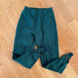 Zara green stirrup sweatpants